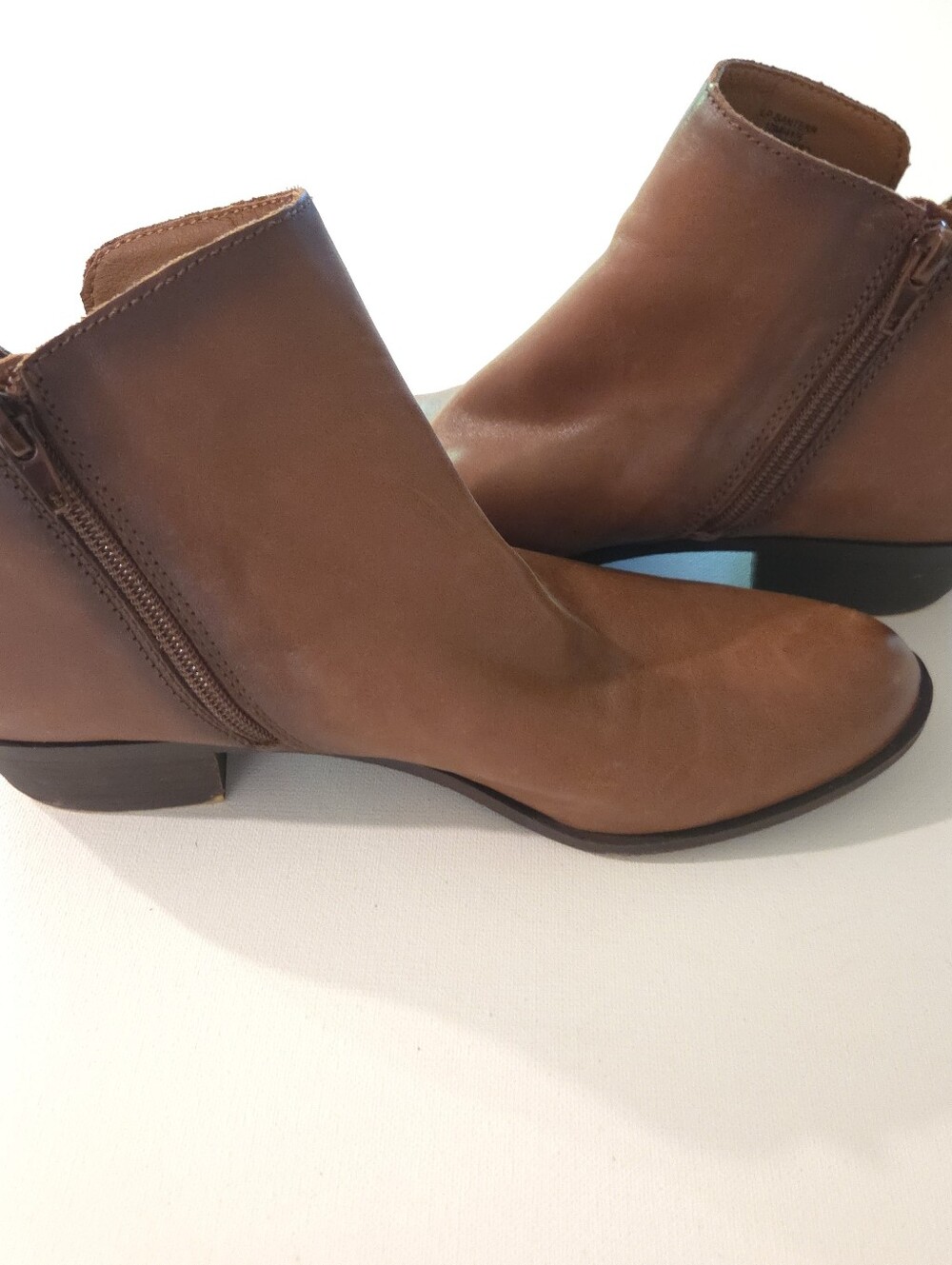 Lucky Brand Banterr Leather Ankle Booties Size 10M - Picture 3 of 5